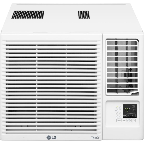 Lg 7,600 BTU 115-Volt Window Air Conditioner with Cool, Heat and Wi-Fi Control in White - LW8023HRSM