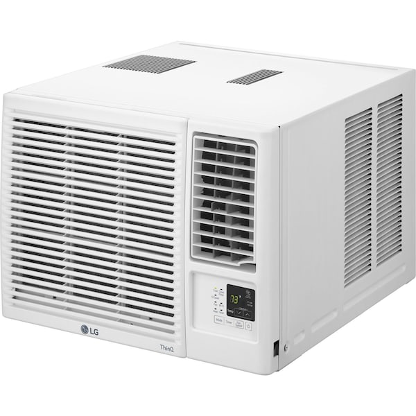 Lg 7,600 BTU 115-Volt Window Air Conditioner with Cool, Heat and Wi-Fi Control in White - LW8023HRSM
