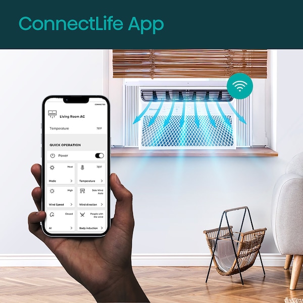 Hisense 8,000 BTU Smart Window Air Conditioner with Wi-fi and Remote Control - AHW0823CW1W
