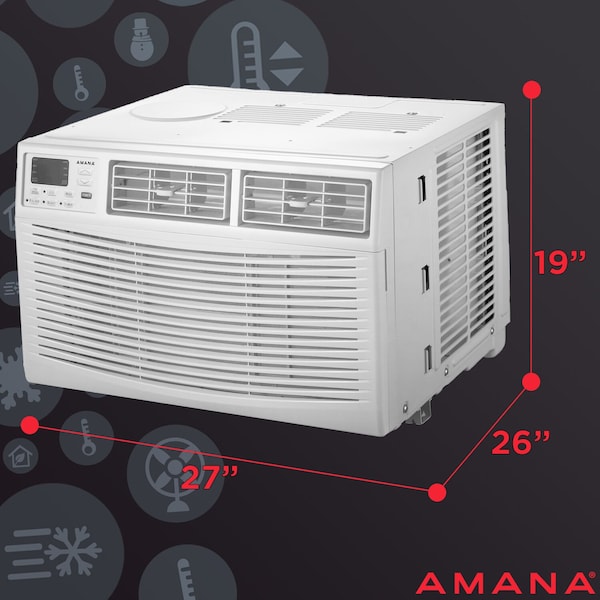 Amana 24,000 BTU 230V Window-Mounted Air Conditioner with Remote Control - AMAP242CW