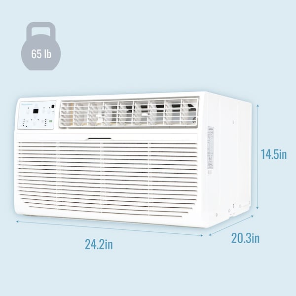Keystone 8,000 BTU 115V Through-the-Wall Air Conditioner with 4,200 BTU Supplemental Heat Capability - KSTAT08-1HD