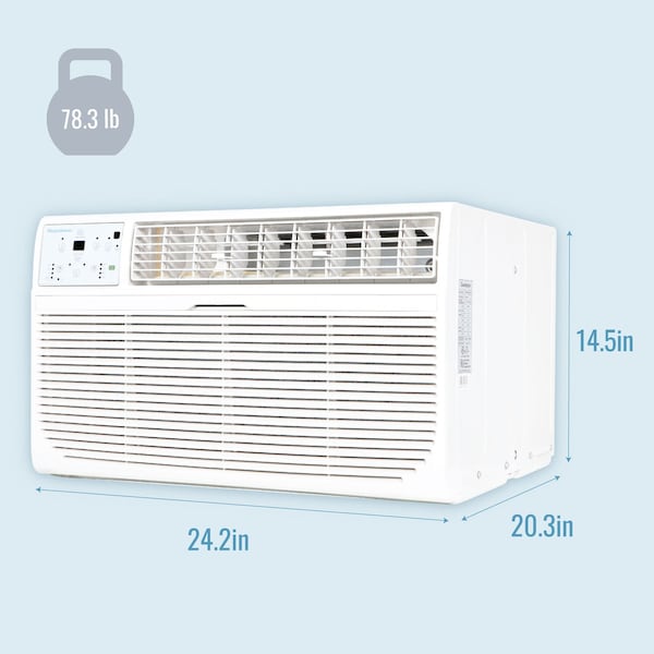 Keystone 12,000 BTU 230V Through-the-Wall Air Conditioner with 10,600 BTU Supplemental Heat Capability - KSTAT12-2HD