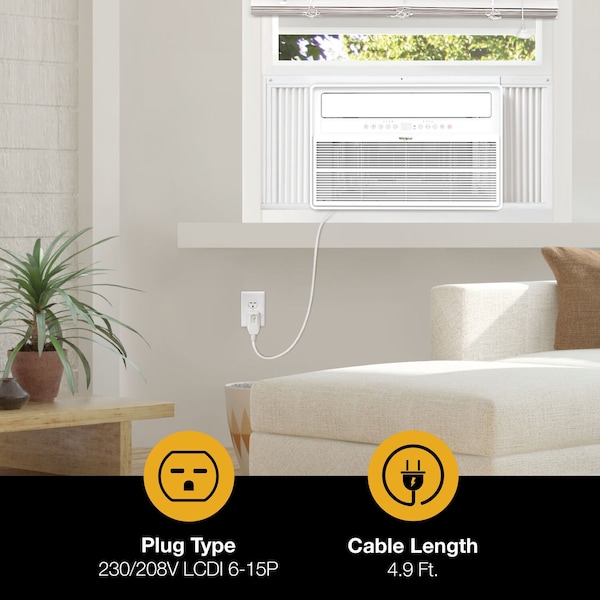 Whirlpool 18,000 BTU 230V Window Mounted Inverter Air Conditioner with Remote Control - WHAW-181IN