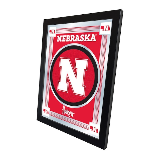 Holland Bar Stool Co Nebraska 17" x 22" Logo Mirror - MLOGONEBRUN