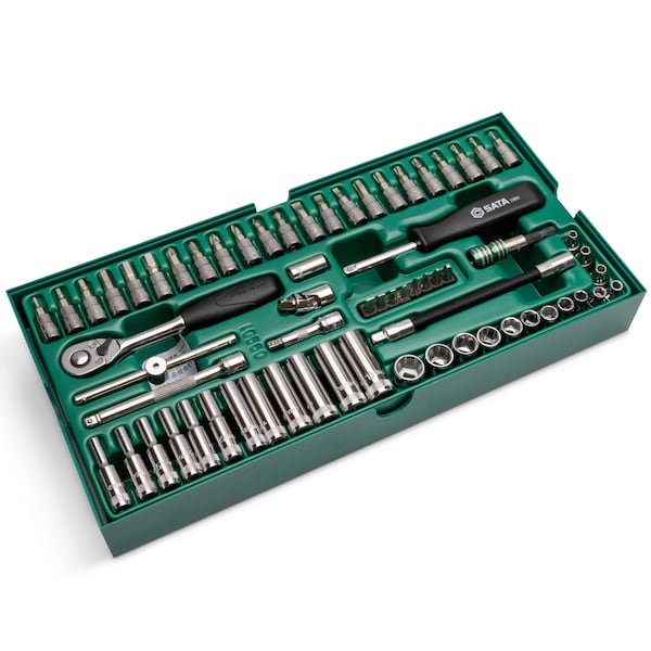 Sata Metric 1/4in Drive 6 Point Socket Tray S - ST09901SJ