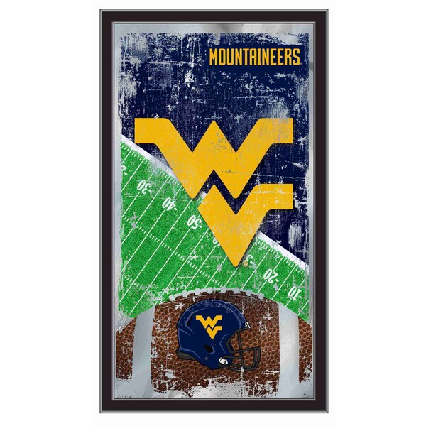 Holland Bar Stool Co West Virginia 15" x 26" Football Mirror - MFTBLWESTVA