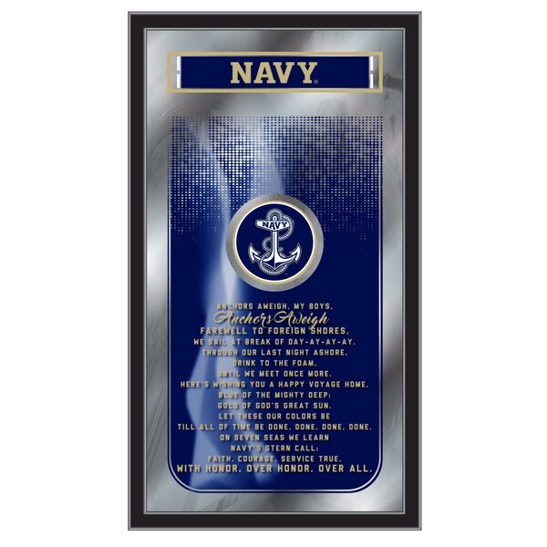 Holland Bar Stool Co US Naval Academy NAVY 26" x 15" Fight Song Mirror - MFGHTUSNAVA