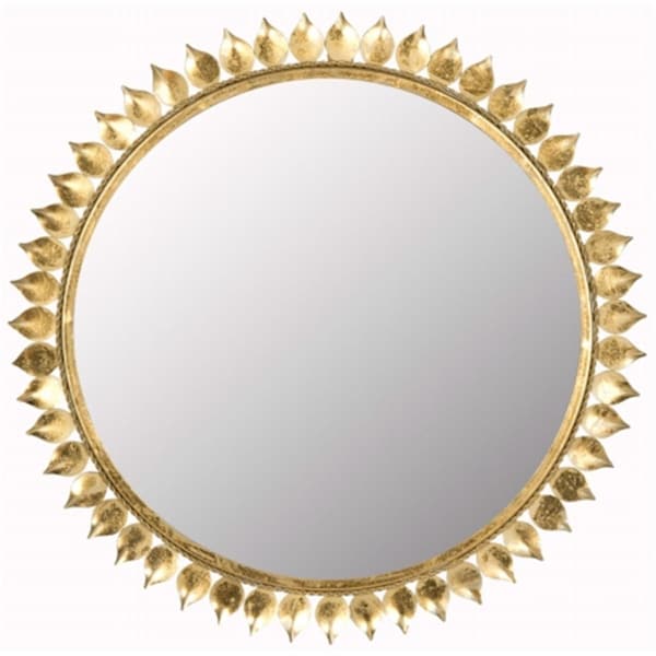Safavieh Leaf Crown Sunburst Mirror- Antique Gold - 27 x 1.5 x 27 in. - MIR4025A
