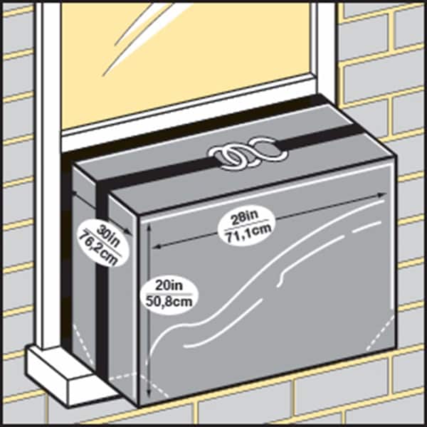 M-D Building Products Large Silver Air Conditioning Cover for Window Units - 87619