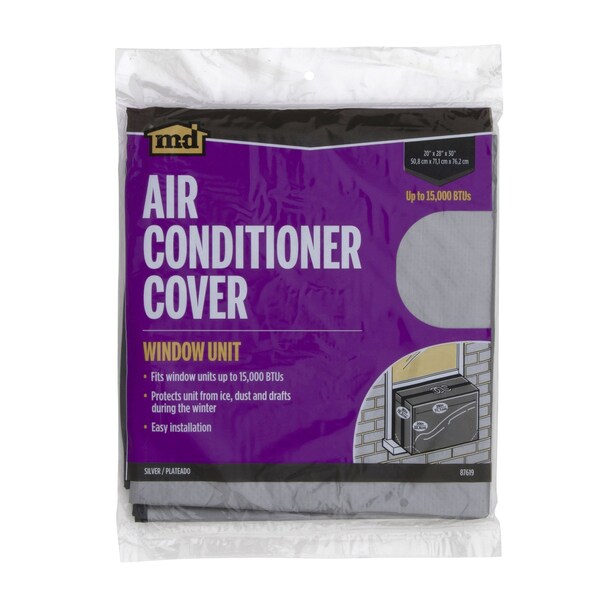 M-D Building Products Large Silver Air Conditioning Cover for Window Units - 87619