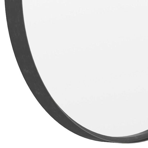 Flash Furniture 27.5" Round Black Metal Framed Accent Wall Mirror - HFMHD-75G-CRE8-412315-GG