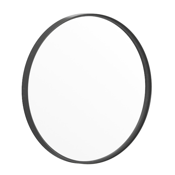 Flash Furniture 27.5" Round Black Metal Framed Accent Wall Mirror - HFMHD-75G-CRE8-412315-GG