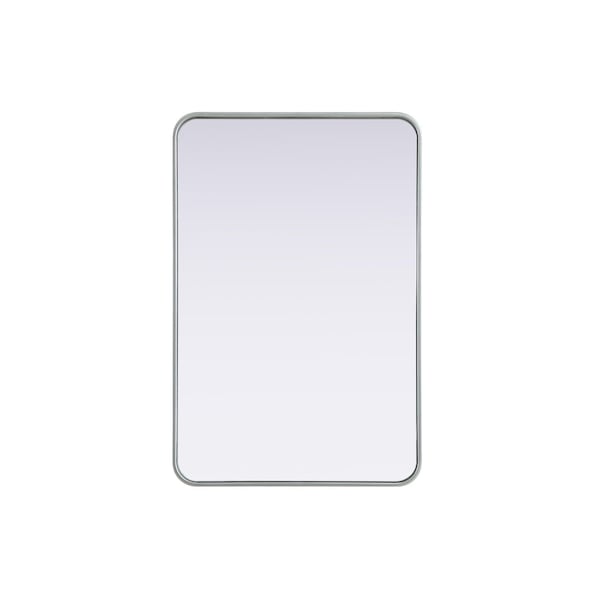 Elegant Decor Contour Metal Rectangle Mirror 24X36 In Silver - MR8A2436SIL