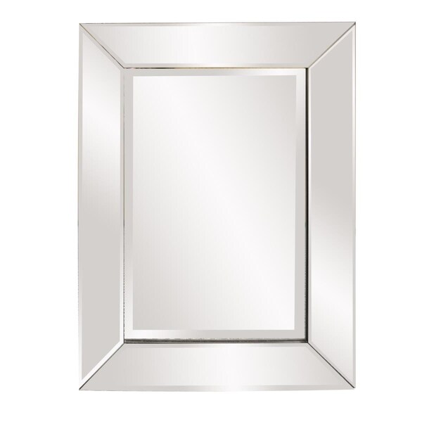 Homeroots Rectangle Frame Mirror with Mirrored Finish & Beveled Edge - 383730