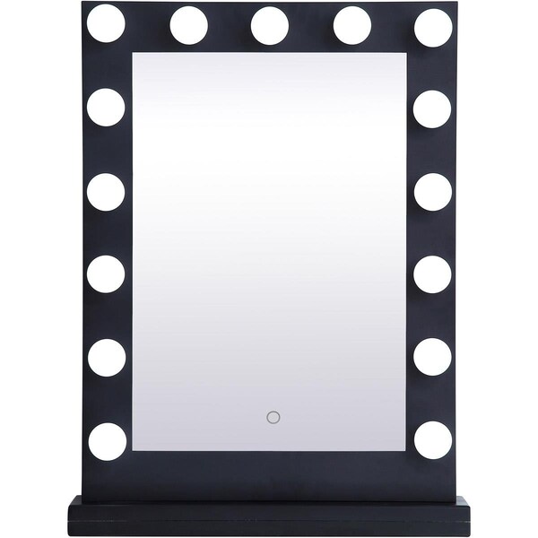 Blueprints Brenda 24 by 32 in. Plug in LED 5000K Mirror Black - BL2955395
