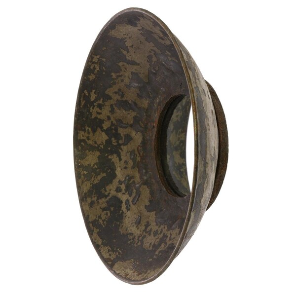 Homeroots 6 x 20 x 7 in. Jumbo Metal Bowl Wall Mirror Dark Brown - 396685