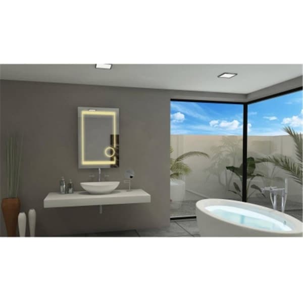 Perfectpillows 24 x 32 in. Aurora Illuminated LED Mirror with 3000K - PE3129480