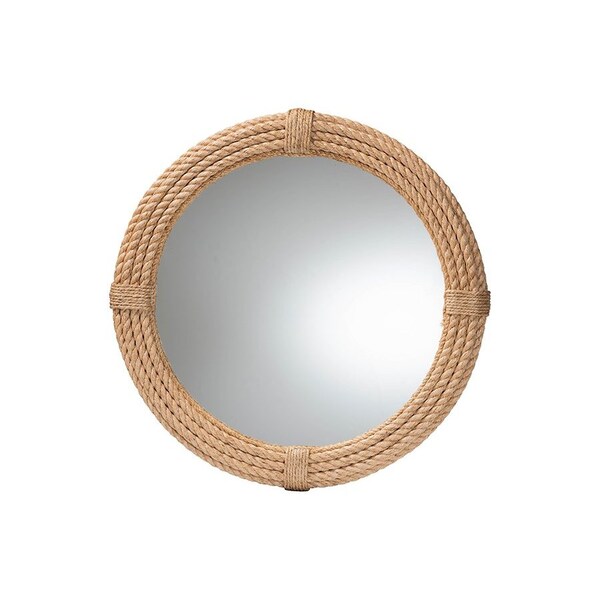 Bali & Pari Manila Bohemian Woven Rope Accent Wall Mirror - 246-13748-ZORO