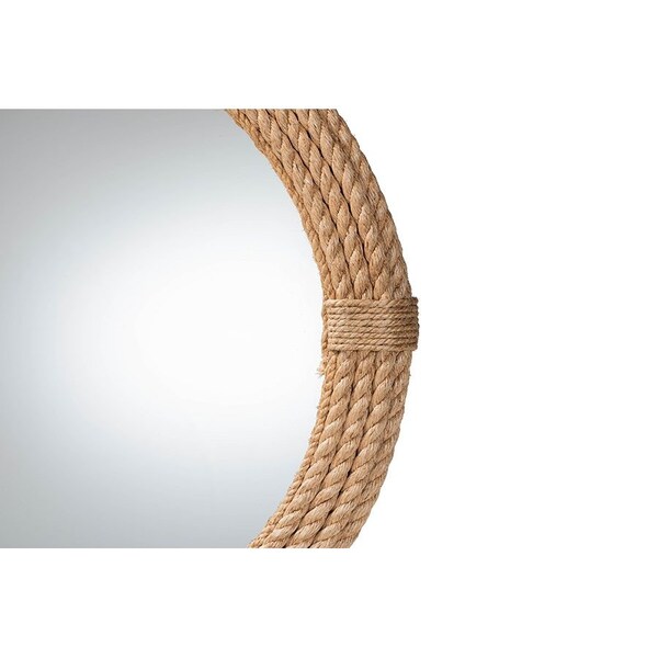 Bali & Pari Manila Bohemian Woven Rope Accent Wall Mirror - 246-13748-ZORO