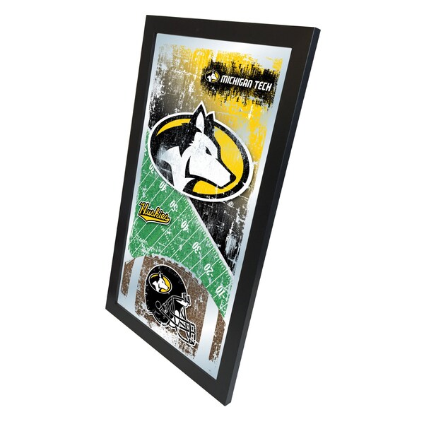 Holland Bar Stool Co Michigan Tech 15" x 26" Football Mirror - MFTBLMITECH