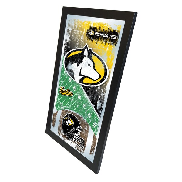 Holland Bar Stool Co Michigan Tech 15" x 26" Football Mirror - MFTBLMITECH