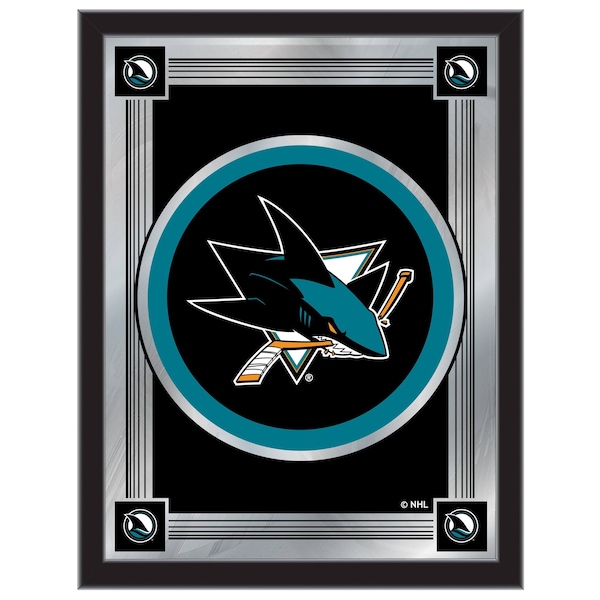 Holland Bar Stool Co San Jose Sharks 17" x 22" Logo Mirror - MLOGOSJSHAR