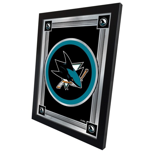 Holland Bar Stool Co San Jose Sharks 17" x 22" Logo Mirror - MLOGOSJSHAR