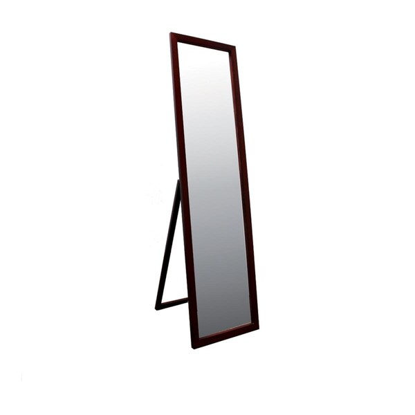 Gfancy Fixtures Brown & Walnut Finish Full Length Standing Mirror - GF3685302