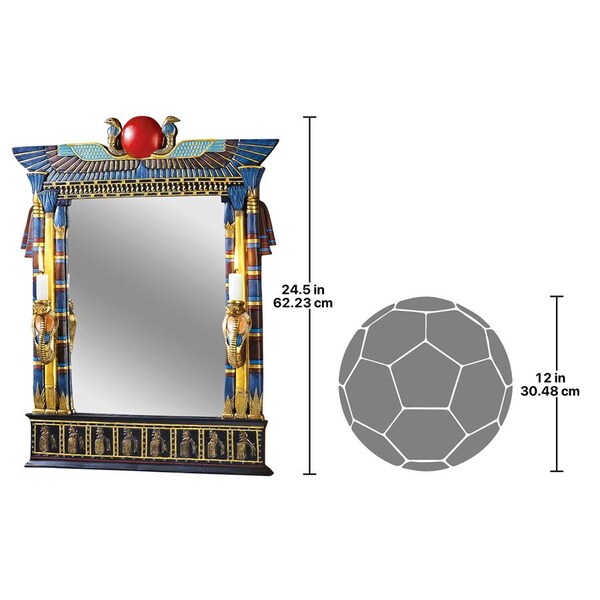 Design Toscano Wadjet Egyptian Wall Mirror with Cobra Sconces - CL2558
