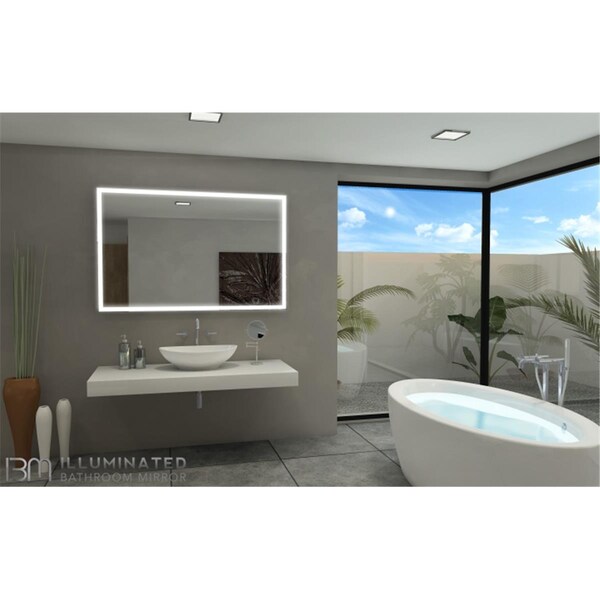Paris Mirror 3920 Lumens 6000K LED Color Galaxy Illuminated Lighted Mirror - 55 x 36 in. - GALA55366000