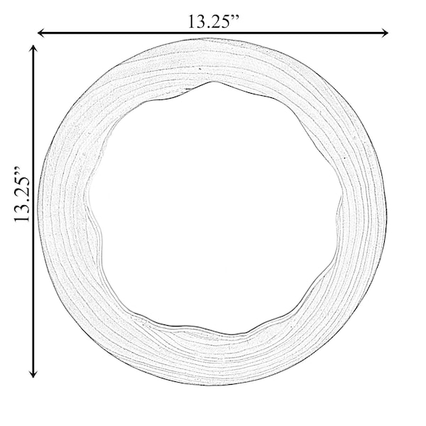 Vintiquewise Decorative Round Natural Wood Wall Mirror for the Entryway, Living Room, or Vanity - QI004383