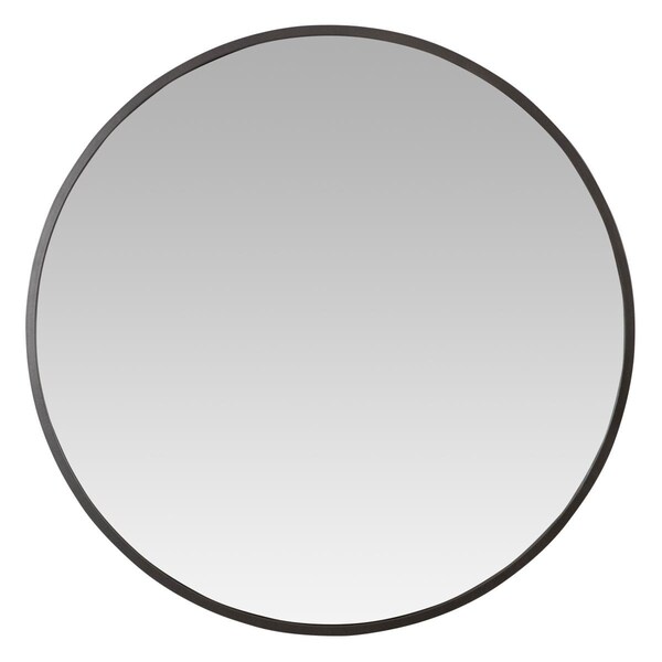 Aspire Home Accents Bali Modern Round Wall MirrorGray 32 in. - 7531
