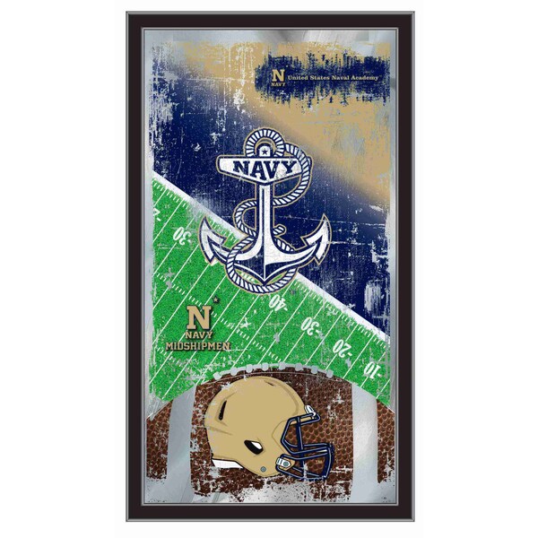 Holland Bar Stool Co US Naval Academy NAVY 15" x 26" Football Mirror - MFTBLUSNAVA