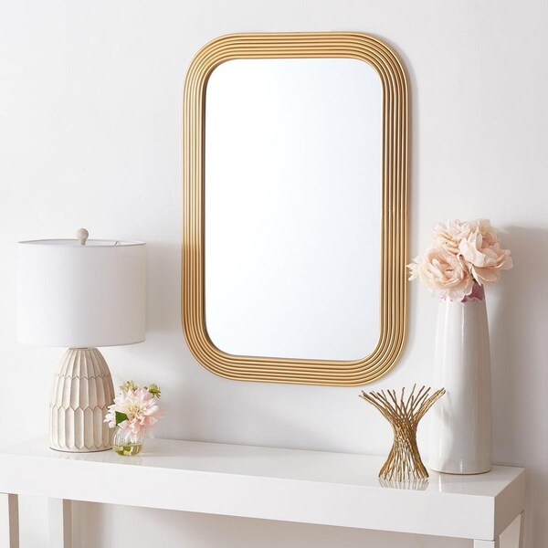 Safavieh 0.8 x 24.3 x 36 in. Ahna Brass Mirror - MRR2003C