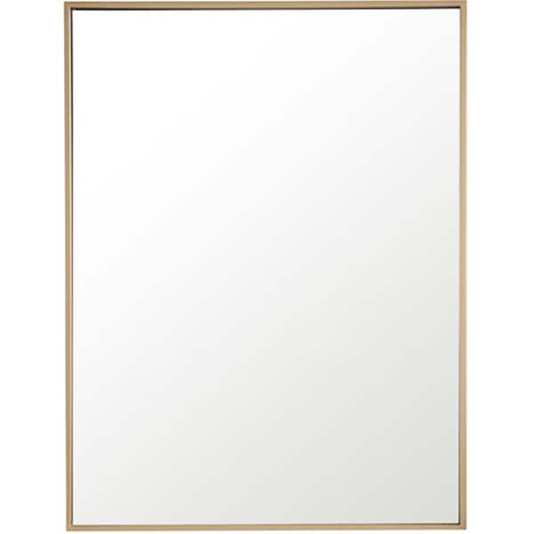 Doba-Bnt 24 in. Eternity Metal Frame Rectangle Mirror, Brass - SA2943775