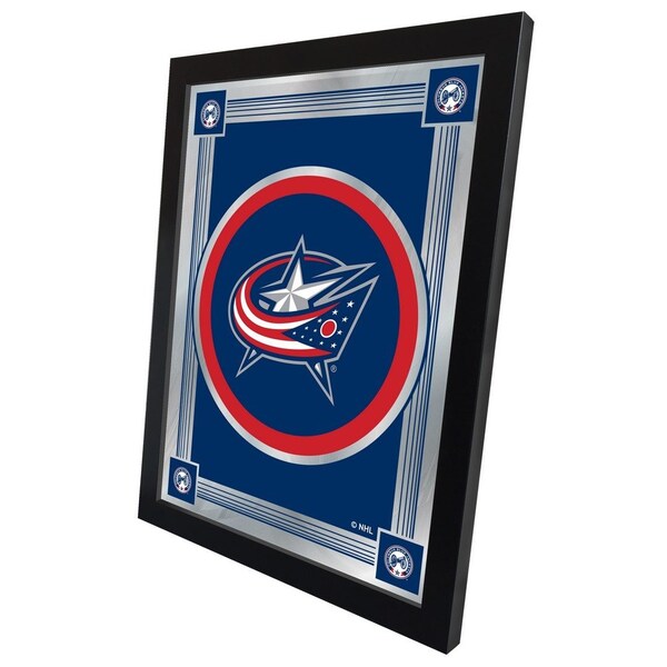 Holland Bar Stool Co Columbus Blue Jackets 17" x 22" Logo Mirror - MLOGOCOLBLU