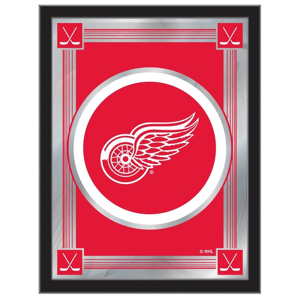 Holland Bar Stool Co Detroit Red Wings 17" x 22" Logo Mirror - MLOGODETRED