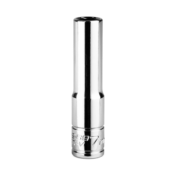 Capri Tools 1/4 in Drive 7 mm 6-Point Metric Deep Socket - 1-2169