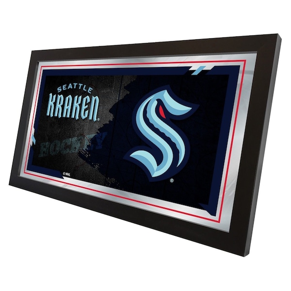 Holland Bar Stool Co Seattle Kraken 15" x 26" Hockey Collector Mirror by Holland Bar Stool Company - MCOLSEAKRK