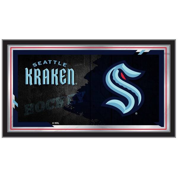 Holland Bar Stool Co Seattle Kraken 15" x 26" Hockey Collector Mirror by Holland Bar Stool Company - MCOLSEAKRK