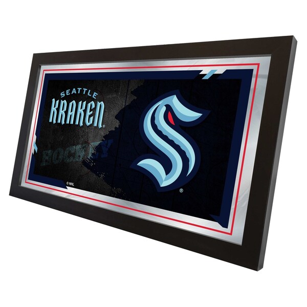 Holland Bar Stool Co Seattle Kraken 15" x 26" Hockey Collector Mirror by Holland Bar Stool Company - MCOLSEAKRK