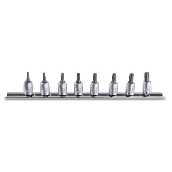 Beta 900TX/SB8 Set of 8 socket Drivers on Rail for Head Screws T8 - T40 - 009000730
