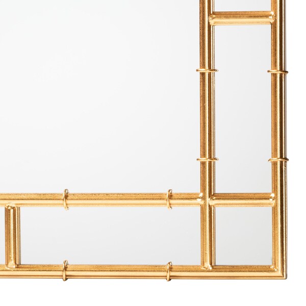 Baxton Studio Bedivere Modern Glam and Luxe Antique Goldleaf Metal Accent Wall Mirror - 229-13068-ZORO