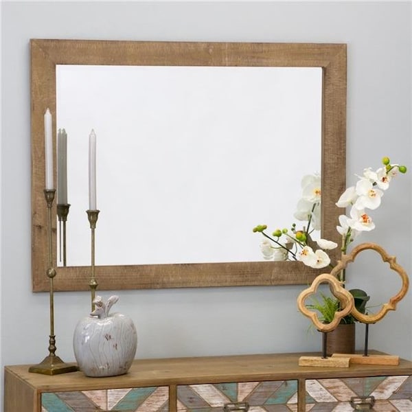 Aspire Home Accents Aspire Home Accents 6107 40 x 30 in. Morris Wall Mirror; Nutmeg - 6107
