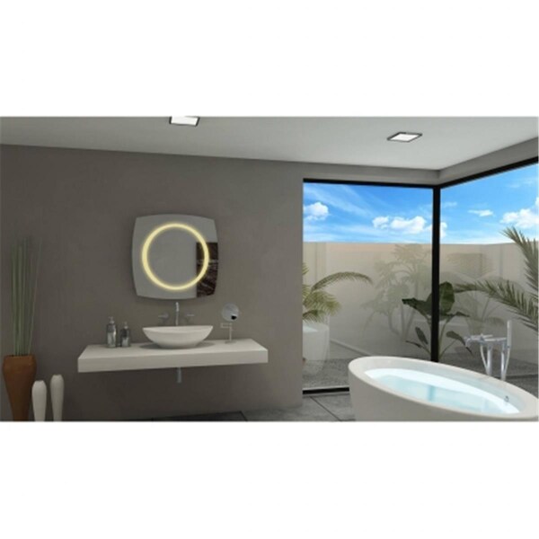 Paris Mirror 40 x 40 in. Halo Illuminated LED Mirror with 3000K - HALO40403000