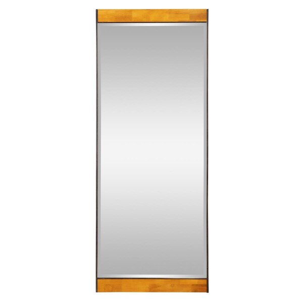 Aspire Home Accents Cliveden Industrial Wood & Metal Floor MirrorGray - 7708