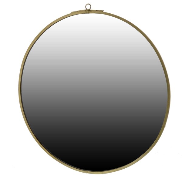 Homeroots 0.25 x 10.75 x 0.35 in. Gold Round Wall Mirror - 396676