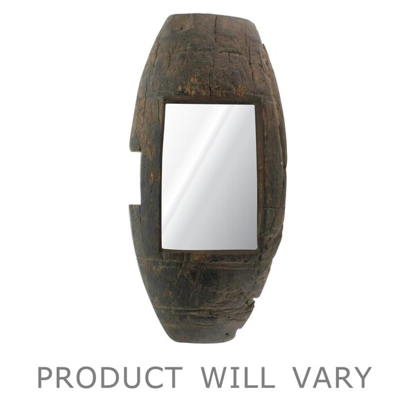 Gfancy Fixtures Reclaimed Wood Wall Mirror, Natural Brown - GF3659593