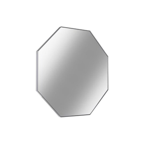 Urban Trends Collection Urban Trends Collection 34097 Metal Octagon Wall Mirror with Frame; Metallic Silver - 34097