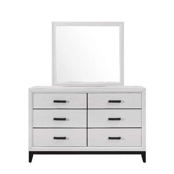 Global Furniture Usa Global Furniture USA KATE-FOIL GREY-M Kate Mirror - Foil Grey - KATE-FOIL GREY-M